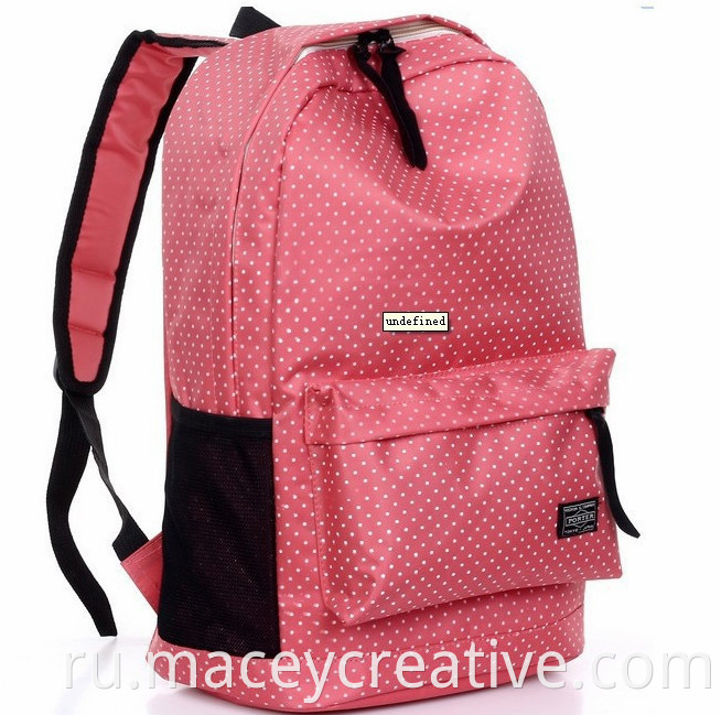 600D Polyester Fashion Girls School Sackpack Bag